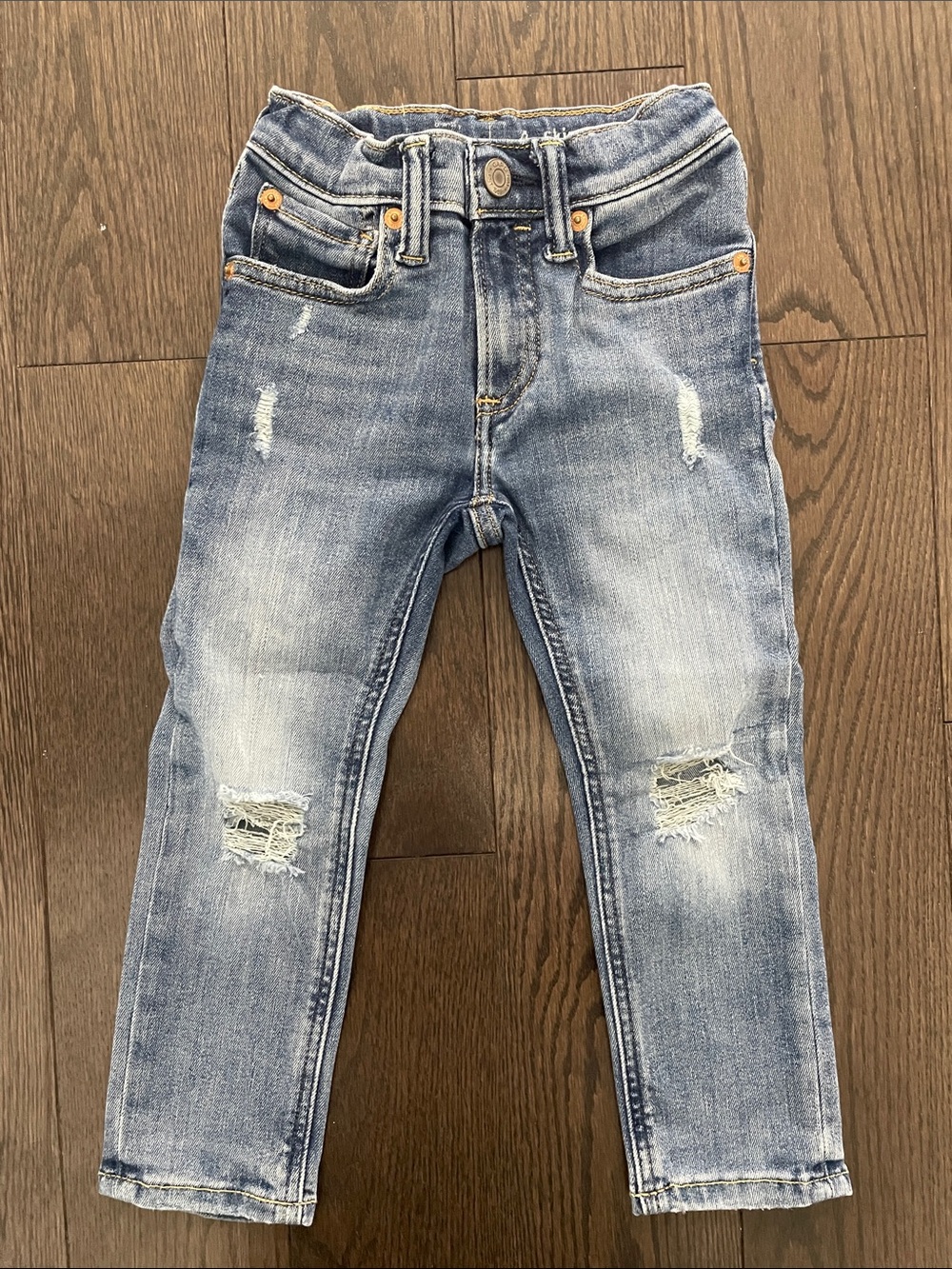 4T Boys Distressed Blue Denim Jeans